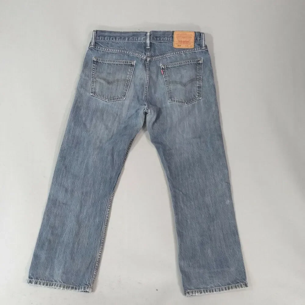 Levi's 514 jeans mens 36‎ x 30 blue denim pants regular slim straight